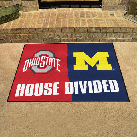 House Divided - Ohio St / Michigan Rug 34 in. x 42.5 in.