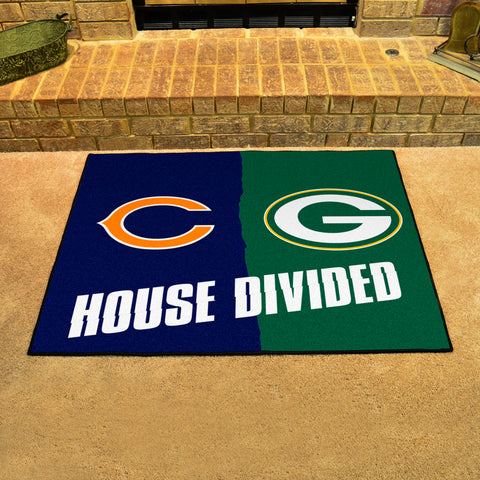 NFL House Divided - Bears / Packers Rug 34 in. x 42.5 in.