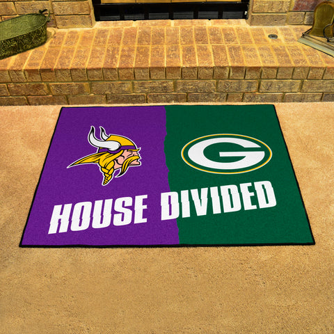 NFL House Divided - Vikings / Packers Rug 34 in. x 42.5 in.