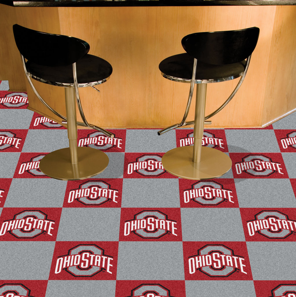 Ohio State Buckeyes Team Carpet Tiles - 45 Sq Ft.