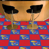 Kansas Jayhawks Team Carpet Tiles - 45 Sq Ft.