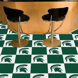 Michigan State Spartans Team Carpet Tiles - 45 Sq Ft.