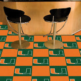 Miami Hurricanes Team Carpet Tiles - 45 Sq Ft.