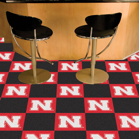 Nebraska Cornhuskers Team Carpet Tiles - 45 Sq Ft.