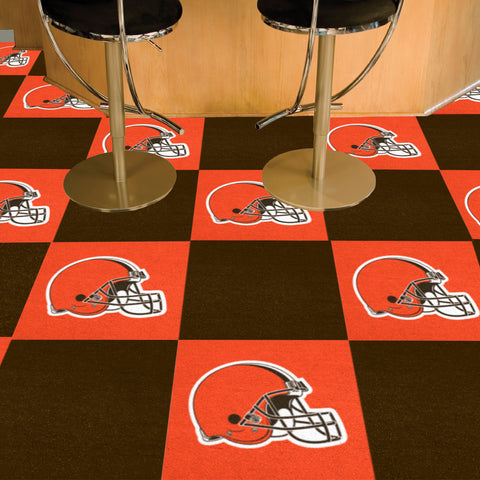 Cleveland Browns Team Carpet Tiles - 45 Sq Ft.