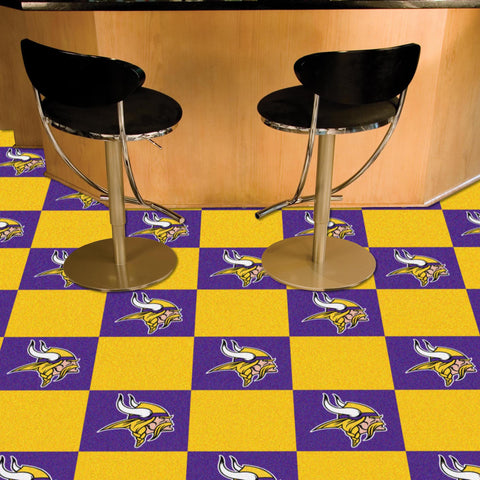 Minnesota Vikings Team Carpet Tiles - 45 Sq Ft.