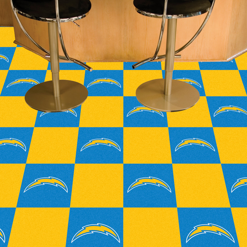 Los Angeles Chargers Team Carpet Tiles - 45 Sq Ft.