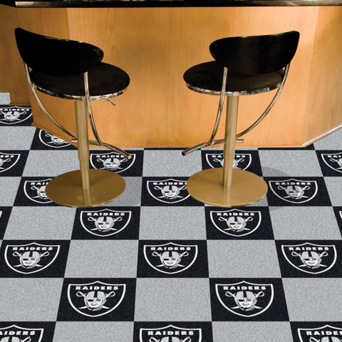 Las Vegas Raiders Team Carpet Tiles - 45 Sq Ft.