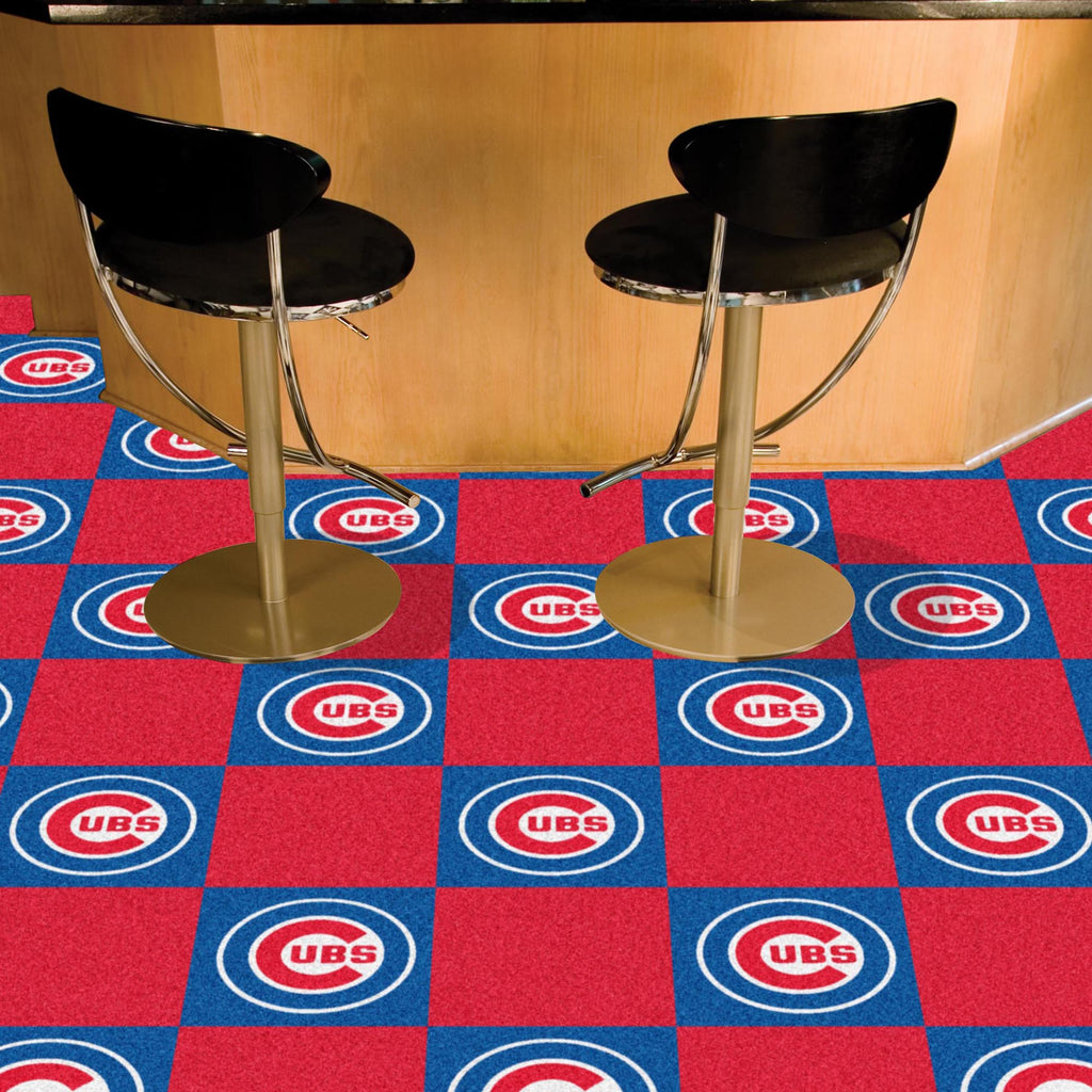 Chicago Cubs Team Carpet Tiles - 45 Sq Ft.