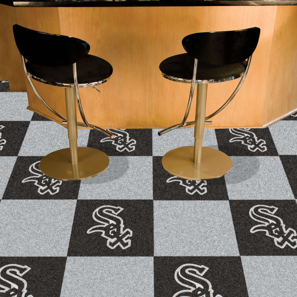 Chicago White Sox Team Carpet Tiles - 45 Sq Ft.