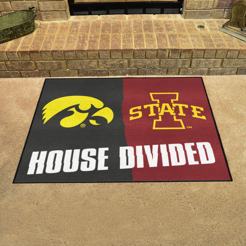 House Divided - Iowa / Iowa St Rug 34 in. x 42.5 in.
