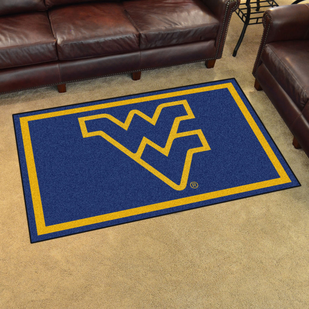 West Virginia Mountaineers 4ft. x 6ft. Plush Area Rug