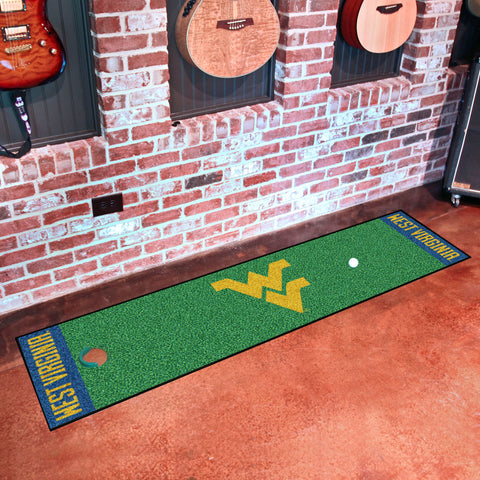 West Virginia Mountaineers Putting Green Mat - 1.5ft. x 6ft.