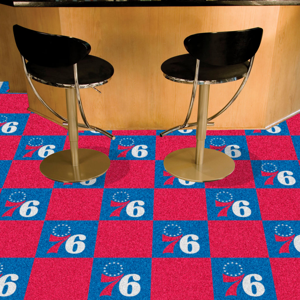 Philadelphia 76ers Team Carpet Tiles - 45 Sq Ft.