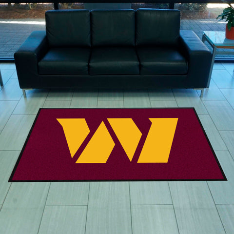 Washington Commanders 4X6 High-Traffic Mat with Durable Rubber Backing - Landscape Orientation