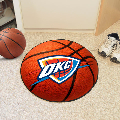 Oklahoma City Thunder Basketball Rug - 27in. Diameter