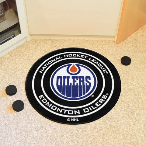 Edmonton Oilers Oilers Hockey Puck Rug - 27in. Diameter
