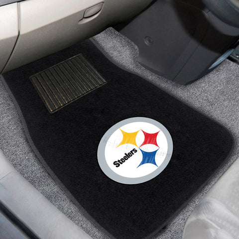 Pittsburgh Steelers Embroidered Car Mat Set - 2 Pieces