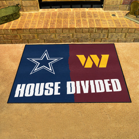 NFL House Divided - Cowboys / Commanders Rug 34 in. x 42.5 in.