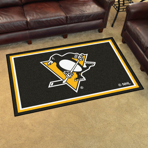 Pittsburgh Penguins 4ft. x 6ft. Plush Area Rug