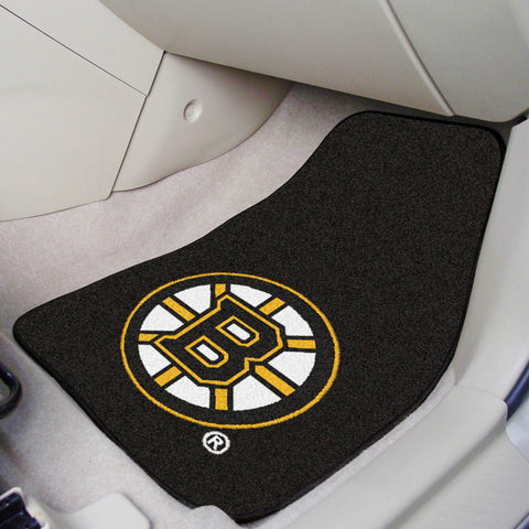 Boston Bruins Front Carpet Car Mat Set - 2 Pieces