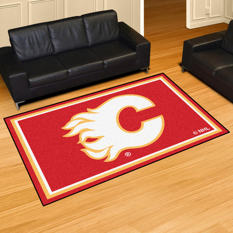 Calgary Flames 5ft. x 8 ft. Plush Area Rug