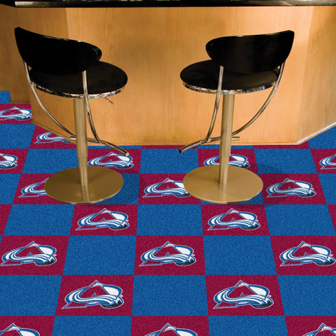 Colorado Avalanche Team Carpet Tiles - 45 Sq Ft.
