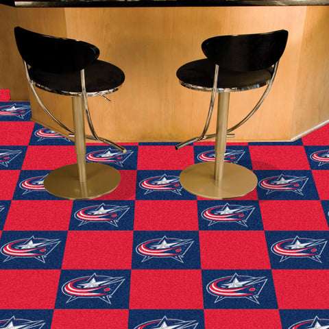 Columbus Blue Jackets Team Carpet Tiles - 45 Sq Ft.