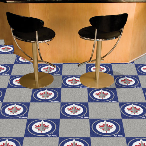 Winnipeg Jets Team Carpet Tiles - 45 Sq Ft.