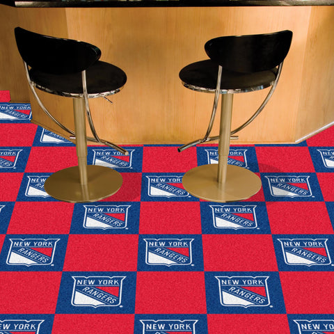 New York Rangers Team Carpet Tiles - 45 Sq Ft.