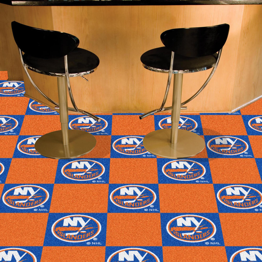 New York Islanders Team Carpet Tiles - 45 Sq Ft.