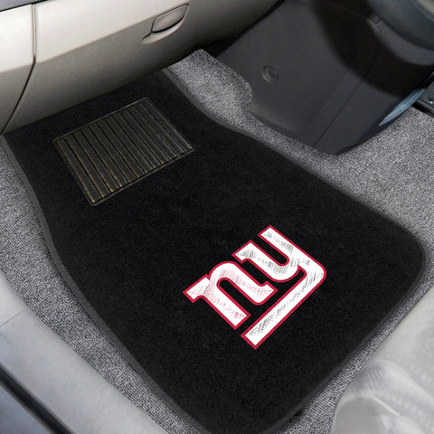 New York Giants Embroidered Car Mat Set - 2 Pieces