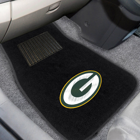Green Bay Packers Embroidered Car Mat Set - 2 Pieces