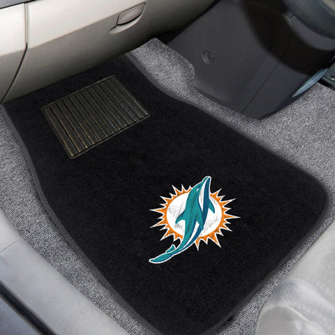 Miami Dolphins Embroidered Car Mat Set - 2 Pieces