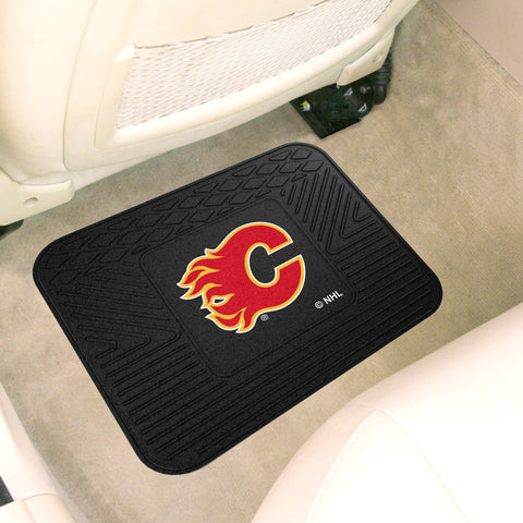 Calgary Flames Back Seat Car Utility Mat - 14in. x 17in.