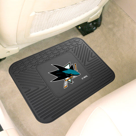 San Jose Sharks Back Seat Car Utility Mat - 14in. x 17in.