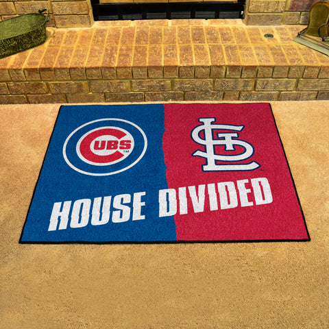 MLB House Divided - Cubs / Cardinals Rug 34 in. x 42.5 in.