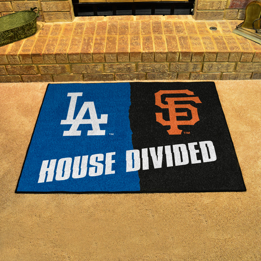MLB House Divided - Dodgers / Giants Rug 34 in. x 42.5 in.