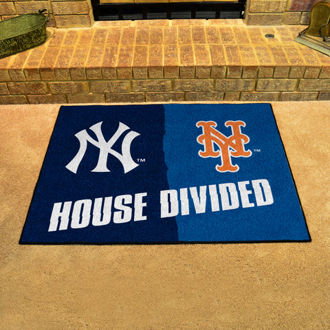 MLB House Divided - Yankees / Mets Rug 34 in. x 42.5 in.