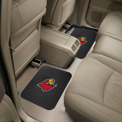 Louisville Cardinals Back Seat Car Utility Mats - 2 Piece Set