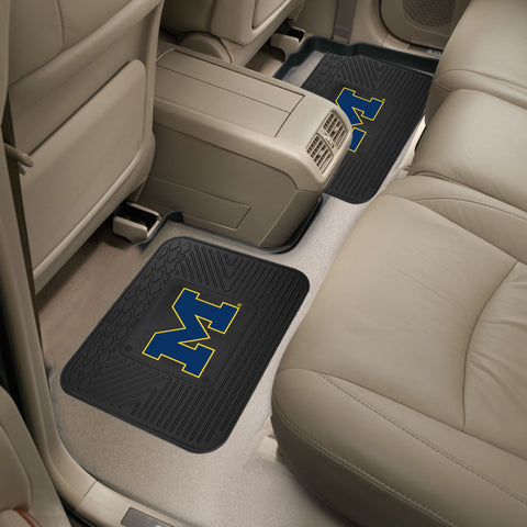 Michigan Wolverines Back Seat Car Utility Mats - 2 Piece Set