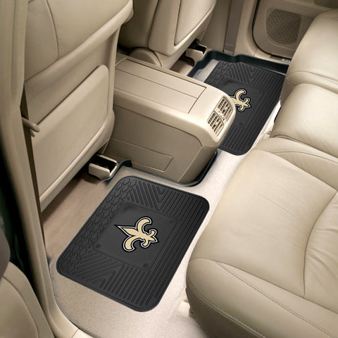 New Orleans Saints Back Seat Car Utility Mats - 2 Piece Set