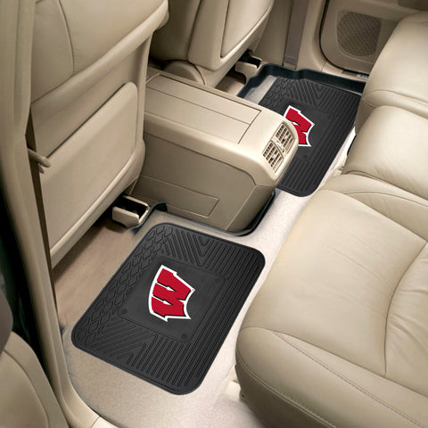 Wisconsin Badgers Back Seat Car Utility Mats - 2 Piece Set