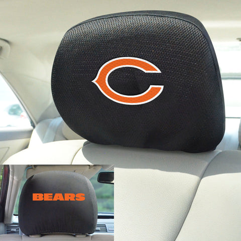 Chicago Bears Embroidered Head Rest Cover Set - 2 Pieces