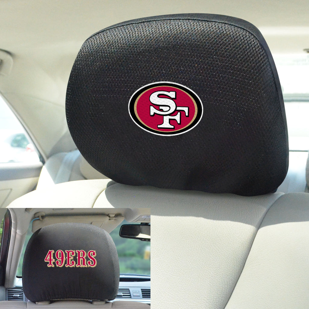 San Francisco 49ers Embroidered Head Rest Cover Set - 2 Pieces
