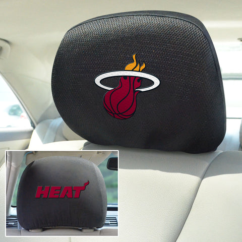 Miami Heat Embroidered Head Rest Cover Set - 2 Pieces