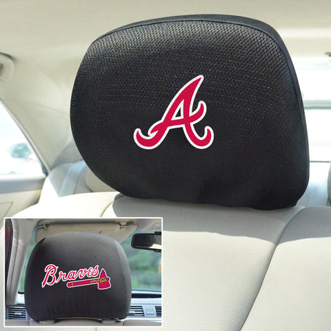 Atlanta Braves Embroidered Head Rest Cover Set - 2 Pieces