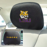LSU Tigers Embroidered Head Rest Cover Set - 2 Pieces