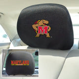 Maryland Terrapins Embroidered Head Rest Cover Set - 2 Pieces
