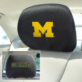 Michigan Wolverines Embroidered Head Rest Cover Set - 2 Pieces